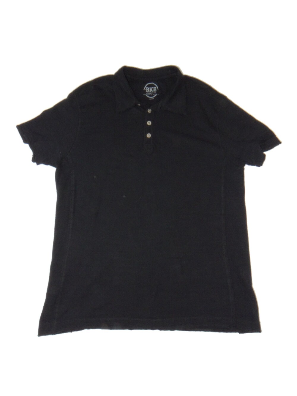 BKE Athletic Fit Black Large Polo Shirt Short Sleeve